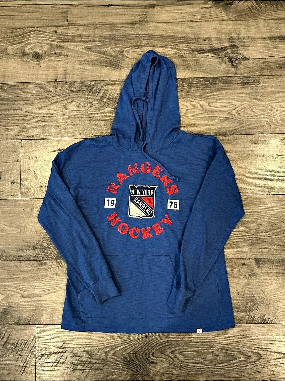 Fanatics New York Rangers Hockey hoodie Blue & Red Size Medium Like New